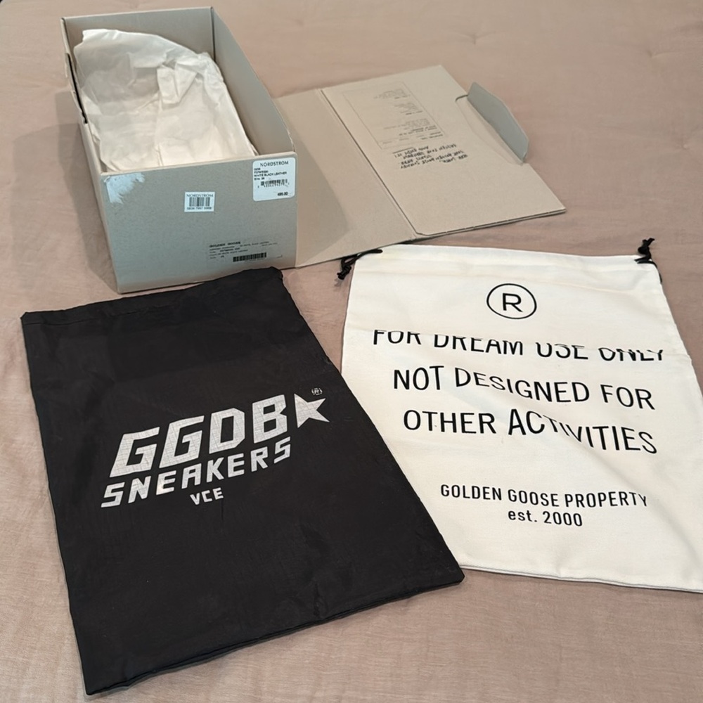 Golden Goose box and 2 dust bags - DOES NOT INCLUDE SHOES
